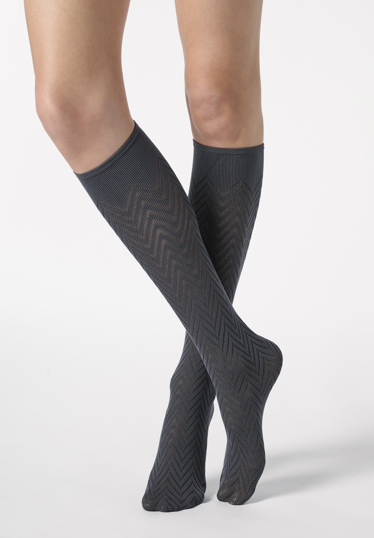 Moterų kojinės OROBLU Opaque Knee-High Socks Tweed 40