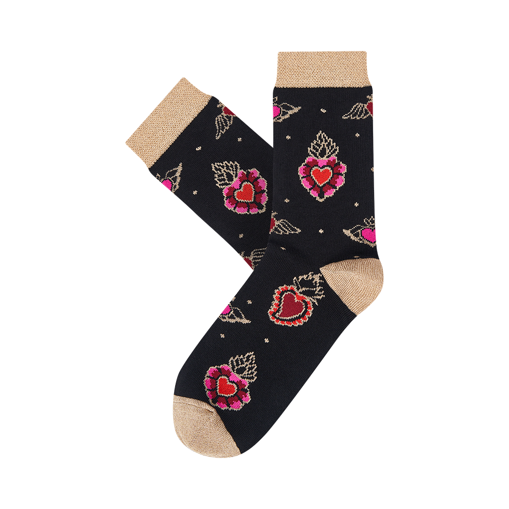 Moterų kojinės „Degančios širdys“ 2
