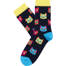 Moterų kojinės „Spalvoti katinai“