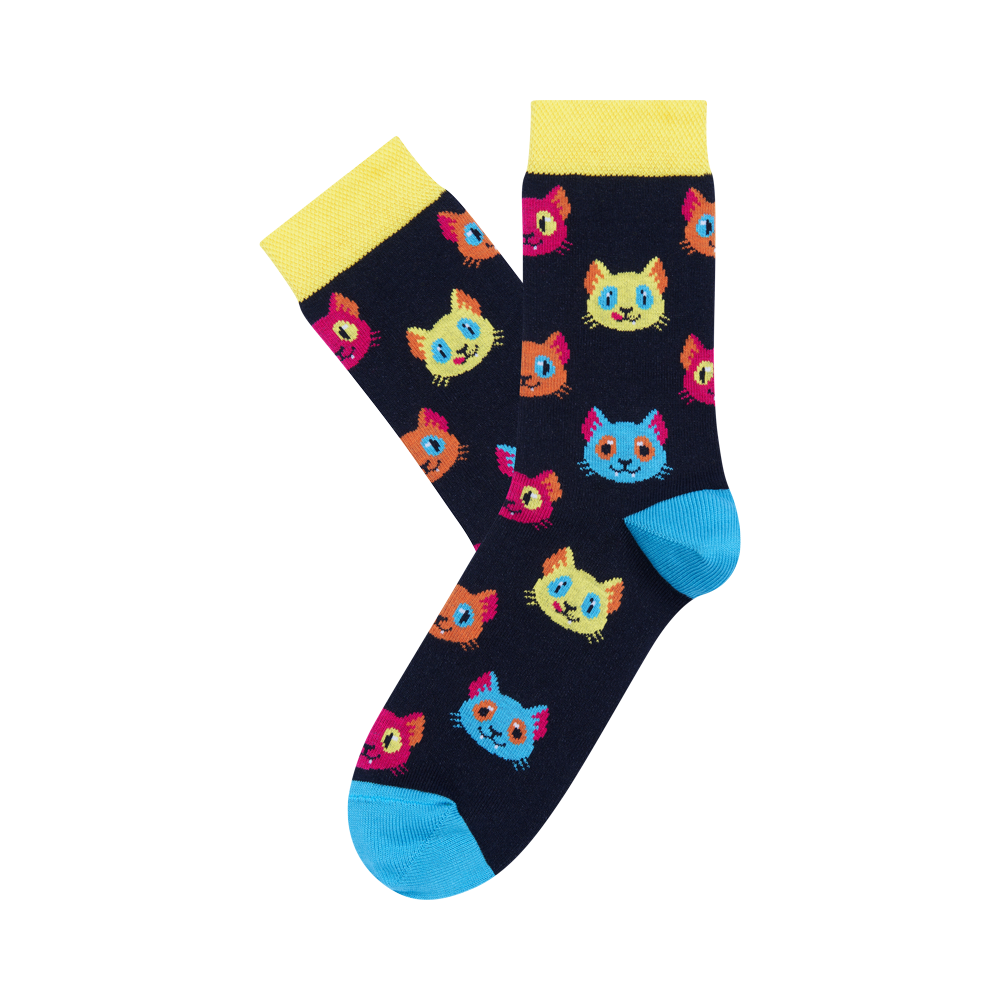 Moterų kojinės „Spalvoti katinai“ 2