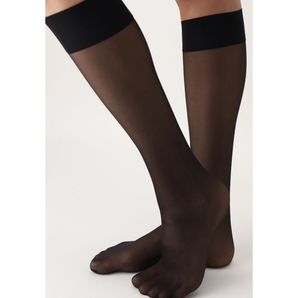OROBLU Dolce Vita 20 Black knee-high socks 1