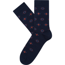 Thin wool socks "Rhombus motifs"
