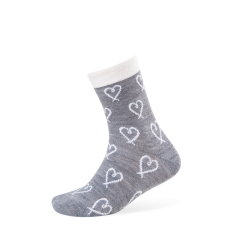 Thin wool socks "Stylised hearts"