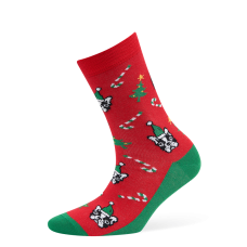Moterų kojinės „Kalėdų buldogai“