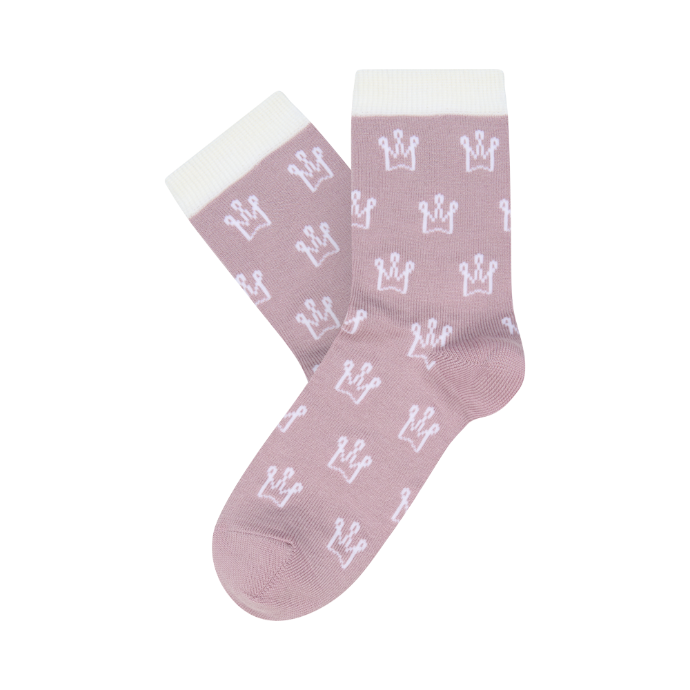 Thin wool socks "Stylised crowns" 4