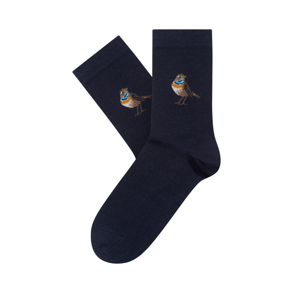 Thin wool socks "Bluethroat" 2