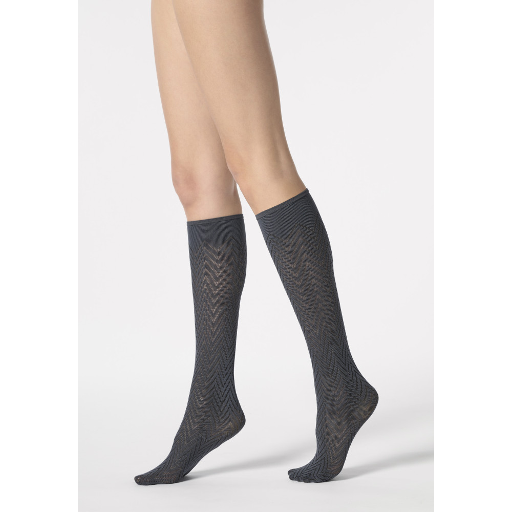 OROBLU Opaque Knee-High Socks Tweed 40 3