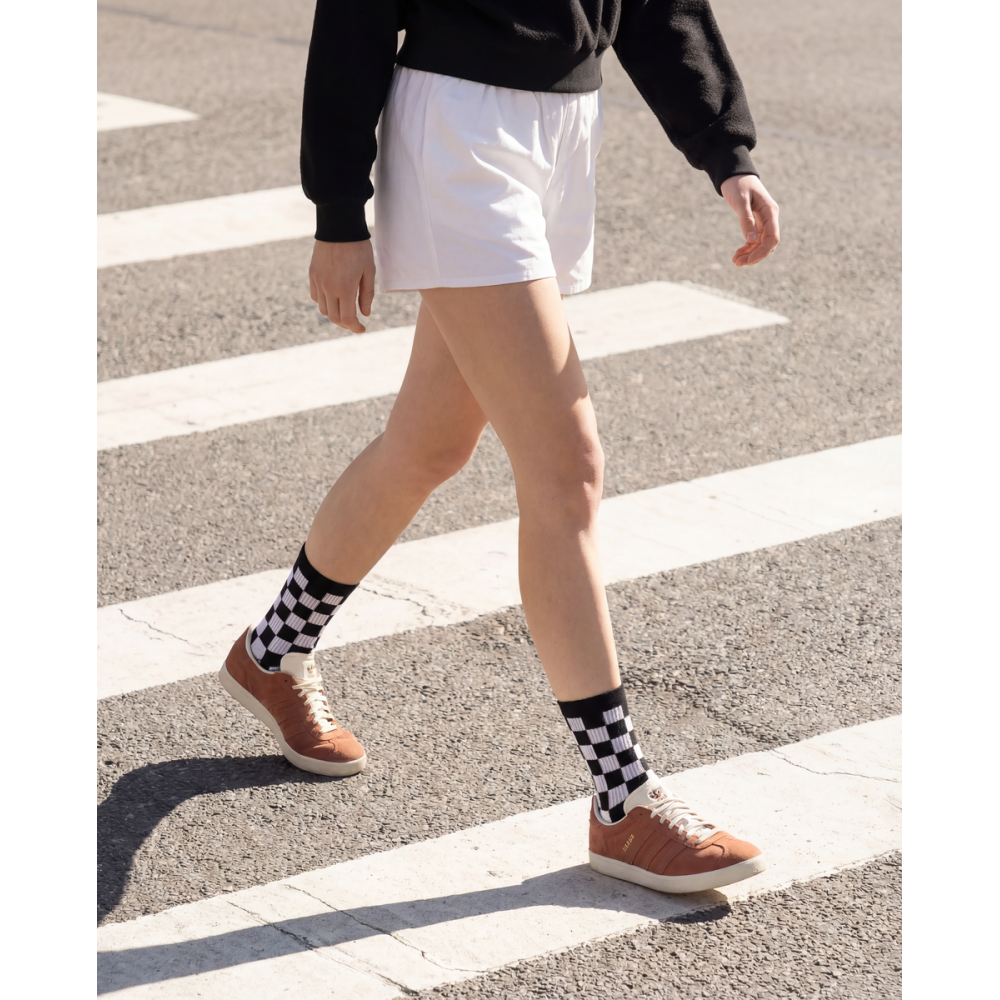 Moterų kojinės „Juoda balta“ 4