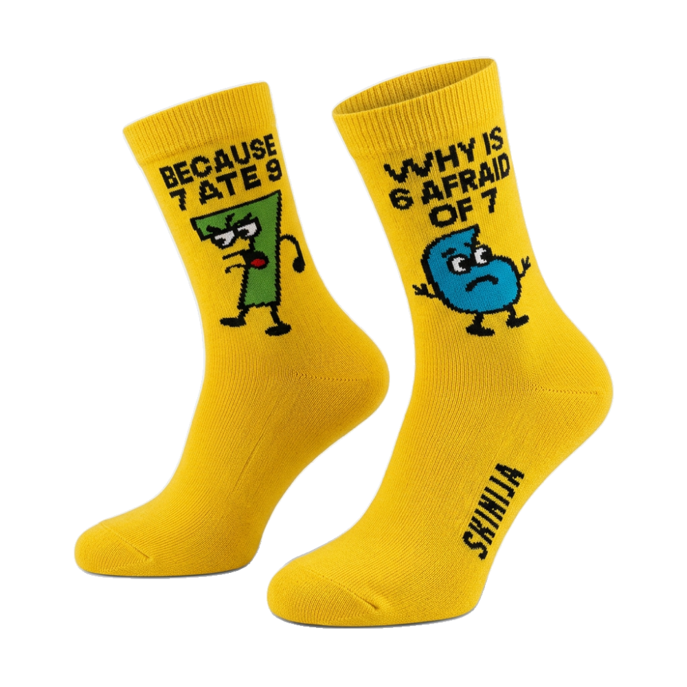 Vaikų kojinės „67“ geltonos 1