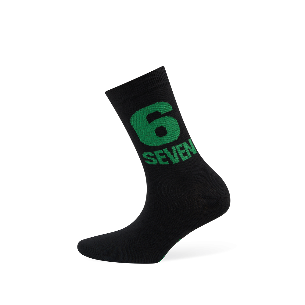 6 7 juoda/žalia moterų kojinės 9