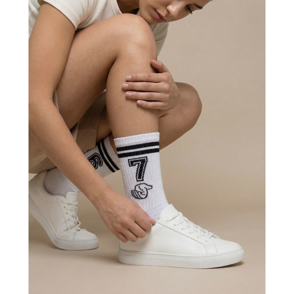 6 7 delnuose baltos moteriškos kojinės 3