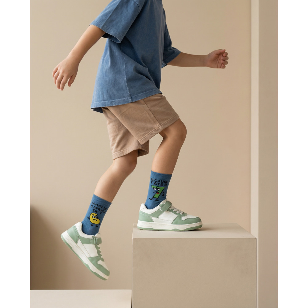 Vaikų kojinės „67“ mėlynos 2