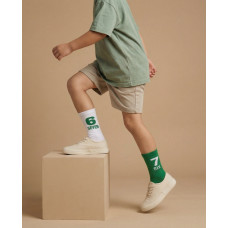 6 7 žalia/balta vaikų kojinės