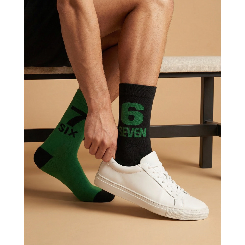 6 7 juoda/žalia vyrų kojinės 4