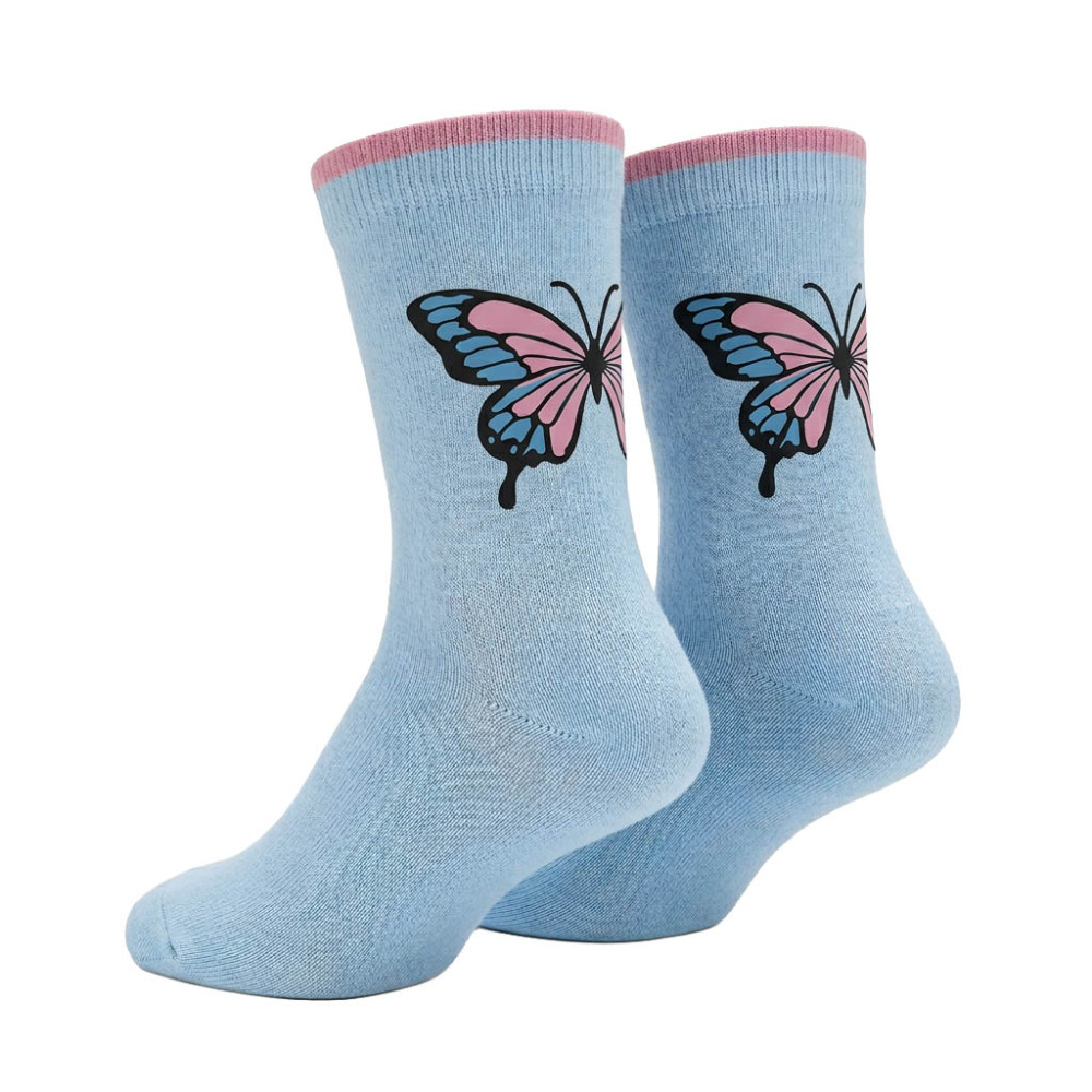 Medvilninės mergaitiškos kojinės ,,Drugelis" 1