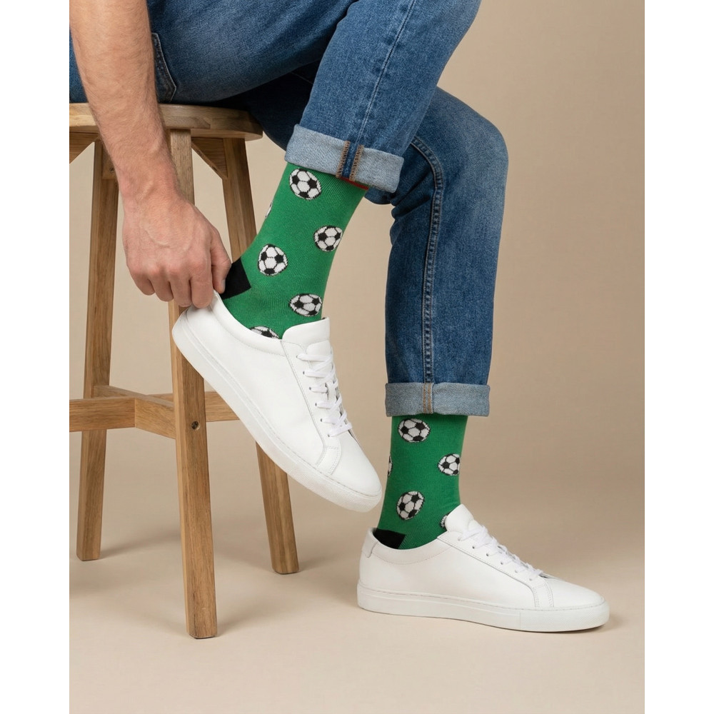Medvilninės kojinės vyrams - Futbolo kamuoliai 4