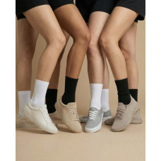 Ribbed Cotton Socks (2 White + 2 Black)