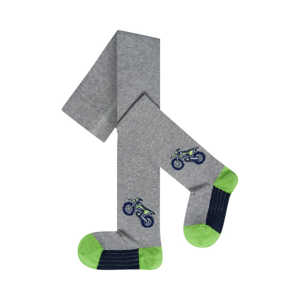 Children's cotton tights "Motorcycle" 1