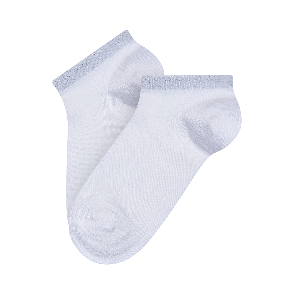 Children's ankle socks with shiny fabric 3