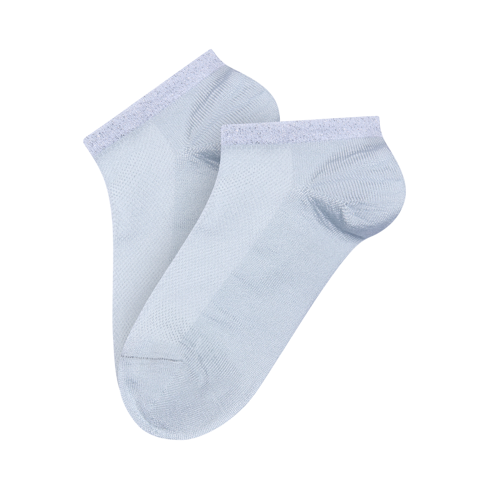 Children's ankle socks with shiny fabric 3