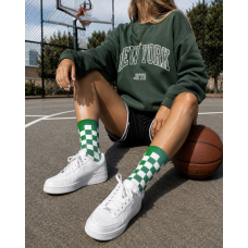 Green-white socks for women