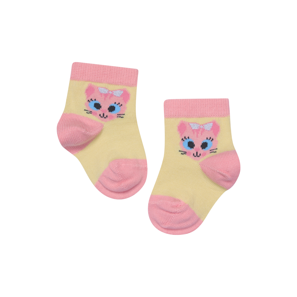 Baby cotton socks "Cat with a Bow" 1