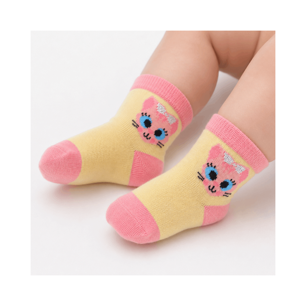 Baby cotton socks "Cat with a Bow" 2