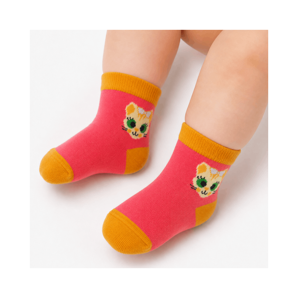 Baby cotton socks "Cat with a Bow" 2