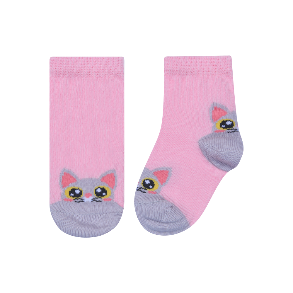 Baby cotton socks "Cat with Big Eyes" 1
