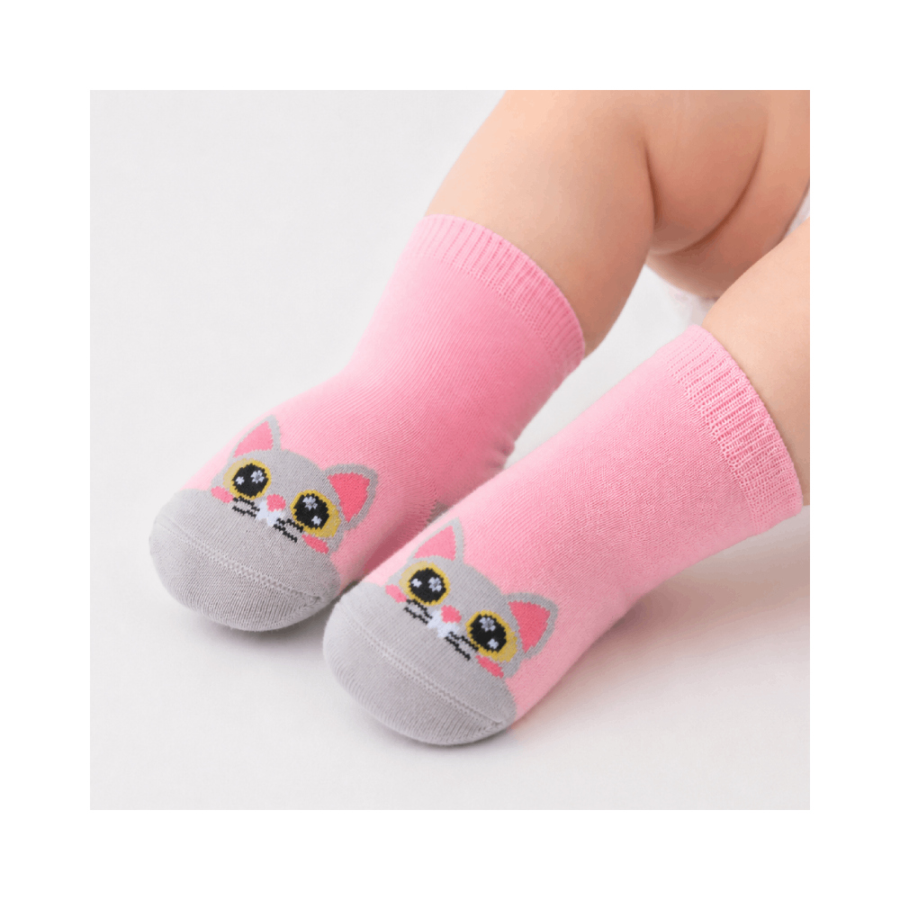 Baby cotton socks "Cat with Big Eyes" 2