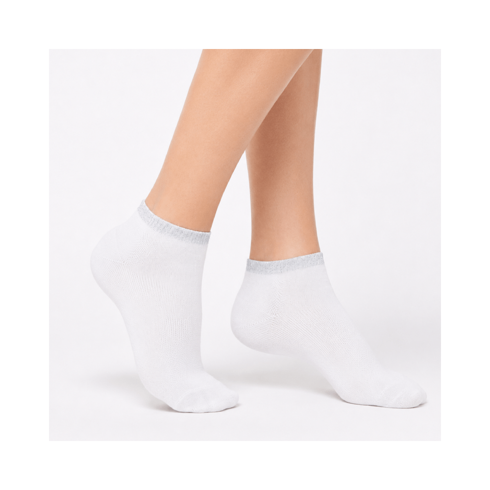 Children's ankle socks with shiny fabric 2