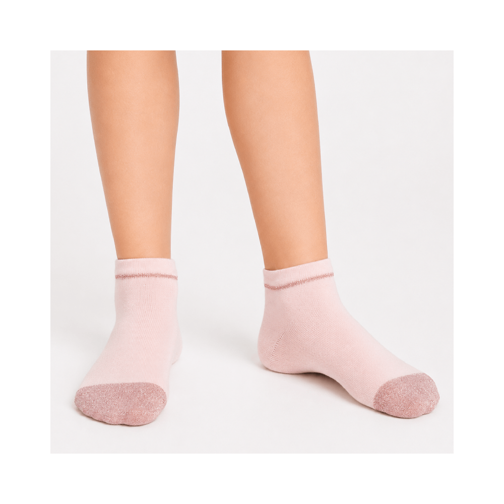 Children's ankle socks with shiny fabric 2