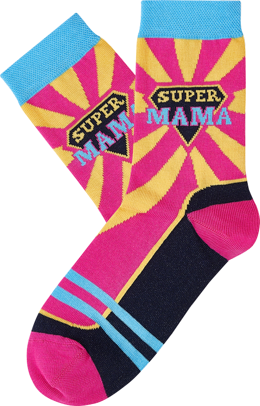Moterų kojinės „Super Mama“