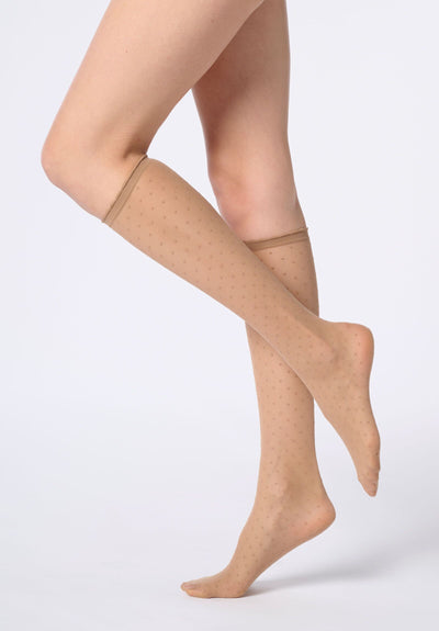 Kojinės OROBLU Micro Polka Dot Knee-High Socks Plumetis 30