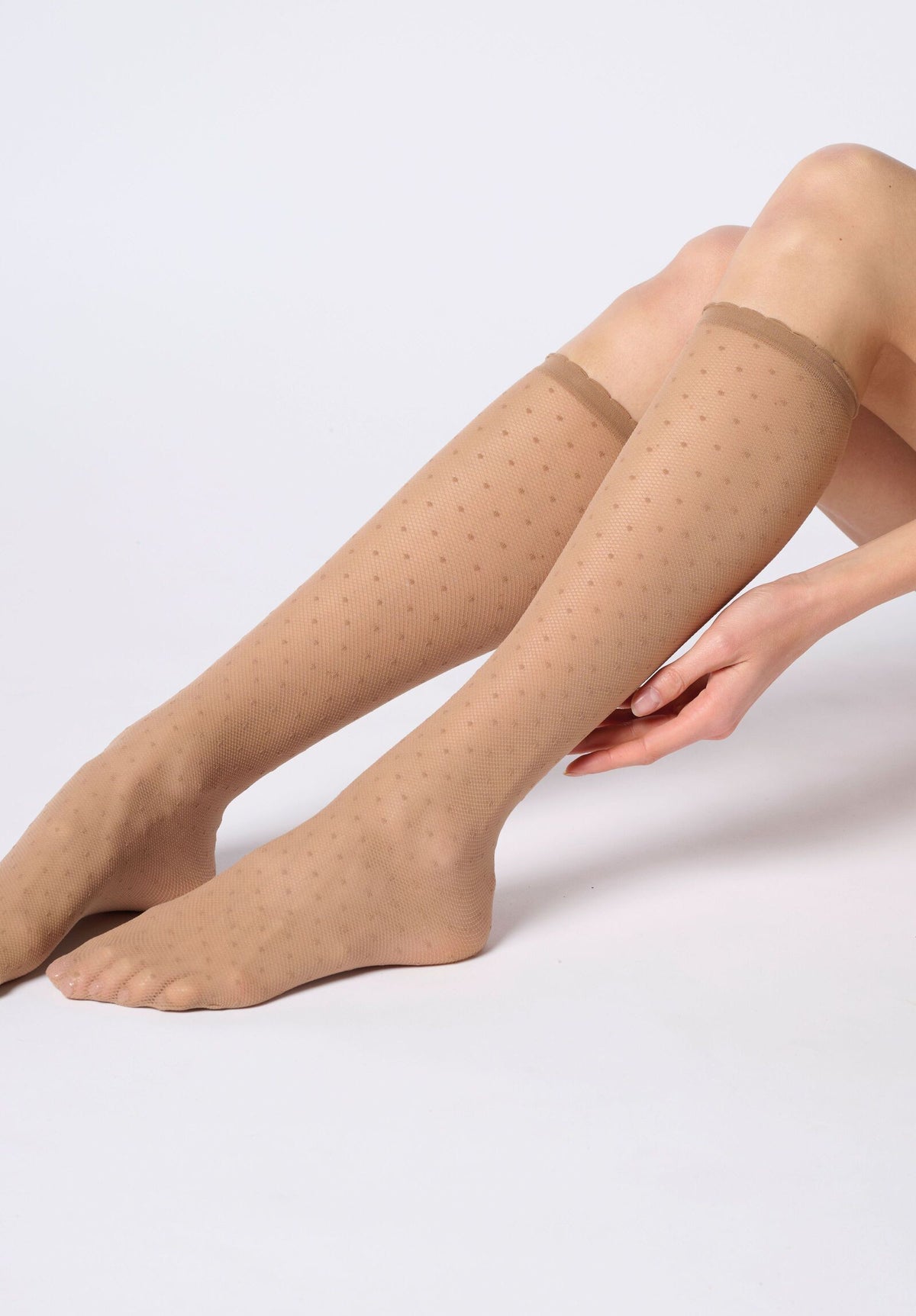 Kojinės OROBLU Micro Polka Dot Knee-High Socks Plumetis 30
