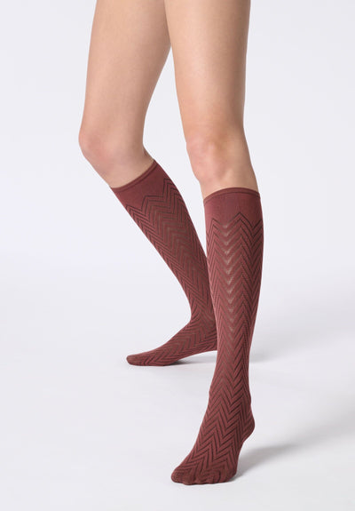Moterų kojinės OROBLU Opaque Knee-High Socks Tweed 40
