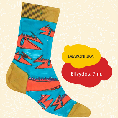 Vaikų kojinės „Drakoniukai“