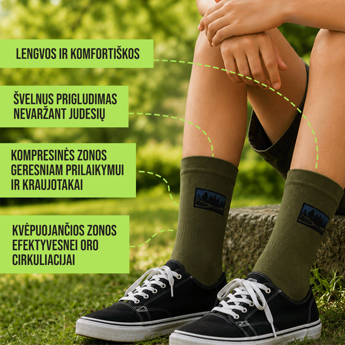 Vaikiškos kojinės nuo erkių kasdienai