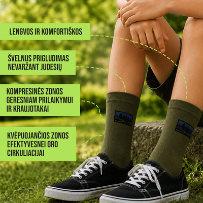 Vaikiškos kojinės nuo erkių kasdienai
